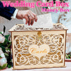 Wedding Card Box with Lock Wooden Gift Box Money Box Baby Shower Birthday Decor