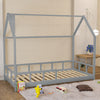 House Frame Solid Pine Wood Kid Bed Baby Toddler Children Slat Bedframe Bedstead