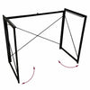 Black Folding Computer Desk Wooden Top Foldable Study Table Laptop Home Office