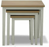 Nest of 3 Tables Nesting Coffee Side Table Wooden White Pine Space Saving Table