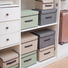 Foldable Storage Boxes With Lid Canvas Folding Basket Fabric Clothes Organizer