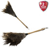 Ostrich Feather Duster Brush Wooden Handle Anti Static Natural Magic Cleaning