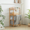 4 Tier Corner Shelf Bamboo Storage Rack Linen Drawer Unit Bookshelf Bath Shelves