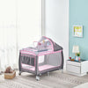 Portable Baby Travel Cot Crib Bassinet Bed Playpen Infants with Mattress Folding