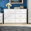 Stratford Wide Chest of 6 Drawers White Bedroom Storage Drawers Metal Runners