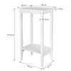 Narrow Bedside Table Slim Side Table Tall Nightstand End Table with Shelf Wooden