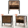 Industrial Bedside Table Rustic Wood Nightstand Lamp Table Side End Coffee Table