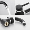 Modern Kitchen Taps Single Lever Tap Mixer Basin Mono Black Swivel Spout Faucet