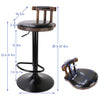 2X Bar Stool Leather PU Swivel Gas Lift Foot Rest Chair Kitchen Breakfast Seat