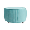 Round Velvet Blue Makeup Dressing Table Stool Footstool Ottoman Sofa Pouffe Seat