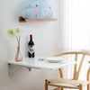 Drop-leaf Wall Table Folding Laptop Computer Desk Kitchen Storage Shelf Unit