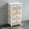 Maize Baskets Unit White 4 Drawer Storage Cabinet Organiser New By Home Discount