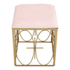 Velvet Dressing Table Stool Footstool Padded With Metal Leg Compact Dining Chair