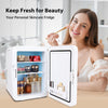 10L Portable Mini Fridge Table Top Electric Small Cooler White Ice Box Bedroom