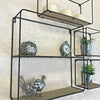 Set of 4 Retro Metal Wall Shelf Industrial Style Shelves Storage Display Unit