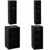 Oxford 2 3 4 5 Tier Bookcase Cube Storage Shelf Display Wood Furniture Black