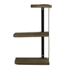 Rustic Wood Corner Shelf Home Display Storage Rack Wall Floating Shelf 3 Tier UK