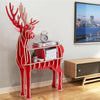 Home Elk Shape Bookshelf Wood Freestanding Display Shelf Organiser Storage Rack