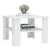 White High Gloss Coffee Table Storage Shelf Living Room Home Office Furniture