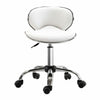 Office Chair Beauty Salon Rolling Technician Stool Chair Low Back White