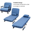Single Folding Sofa Bed Chair Modern Fabric Sleep Function Holder W/ Pillow New