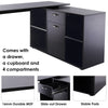 Dual-use Adjustable Large L-Shaped Computer Desk Laptop Workstation