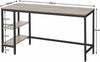 HOOBRO Computer Desk Office Desk with 2 Shelves Sturdy Writing Desk Metal Frame