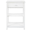 White Bedside Table Cabinet Side End Table Nightstand Storage Organizer 3 Tier