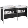 Trade Show Display Podium Table Counter Stand 77.95"x15.16"x34.65" Folding