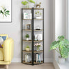 6 Tier Retro Corner Ladder Shelf Bookcase Display Storage Unit