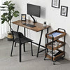Vintage Chic Writing Desk Metal Wood Effect Industrial Laptop Table Office Unit
