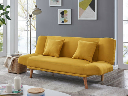 2 3 Seater Sofa Bed With Matching Cushions Wooden Legs