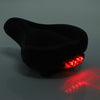 Wide Soft Mountain Saddle with LED Rear Tail Light Bike Comfort Seat