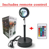 Rainbow Sunset Projector Projection USB 16 Colors LED Lights With Remote Control