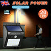 Solar Powered 20LED PIR Motion Sensor Wall Security Light Garden Outdoor Lamp UK