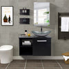 Bathroom Under Sink Cabinet Wall-mounted Storage Cupboard with Mirror Shelf