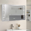 Bathroom Mirror LED Light Up Mirror Make Up Shaving Socket/Demister/Sensor/Clock