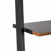 4 Shelves Wood Metal Ladder Shelf Bookshelf Display Shelving Leaning Wall Stand#