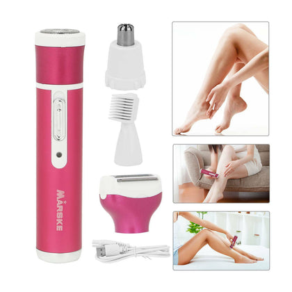 5 in 1 Lady Electric Women Shaver Facial Hair Removal Bikini Leg Body Epilator