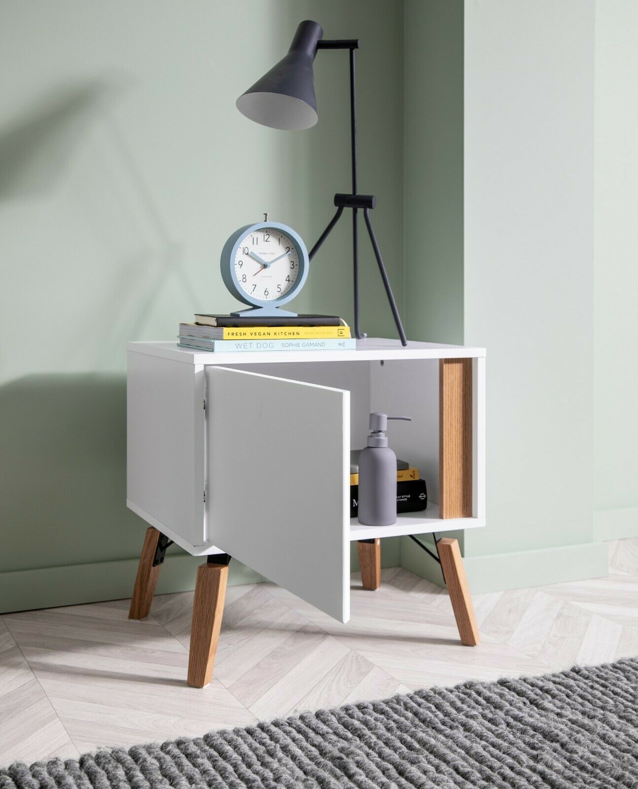 Bedside Table Side Table Mid Century Modern MCM Otto
