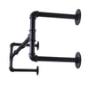 Wall Mounted Clothes Rail Hanging Rack Iron Pipe Laundry Garment Display Hanger