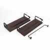 2pcs Rustic Industrial Pipe Wall Floating Shelf Wooden Storage shelves Unit new
