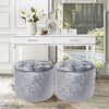 Velvet Vanity Makeup Stool Footstool Dressing Table Chair Round Upholstered Seat