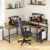 Computer Desk L-Shaped Home Office DesK Workstation Corner Study Desk-Rustic
