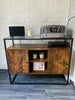 Vintage Industrial Cupboard Hallway Slim Console Table Cabinet Unit Sideboard