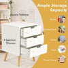 Modern Bedside Cabinet End Table Nightstand 3 Drawer Bedroom Storage Furniture