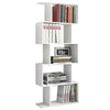 Wood Bookcase Bookshelf S Shape 5 Tier Shelves Free Standing Shelving Storage