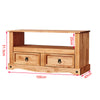 Corona TV Unit Solid Pine Straight Stand Cabinet Media Entertainment Mexican