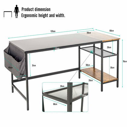 Computer Desk Laptop Table Office Study Computer Workstation Home Furniture Wood