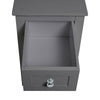 Grey Small Side Slim Table Drawer Wooden Sofa End Night Stand Bedside Cabinet UK